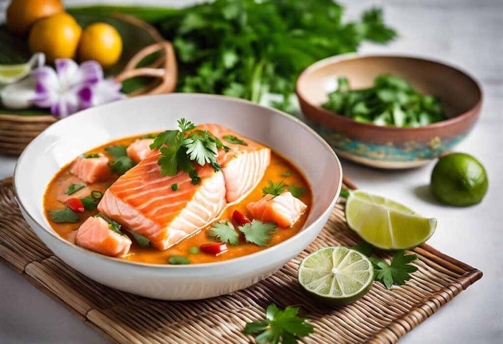 Recette d'œuf cocotte au saumon à la thaïlandaise : saveurs exotiques en cuisine